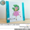 tiny townie GARDEN GIRL WATER LILY  RUBBER STAMP (July's birth FLOWER)